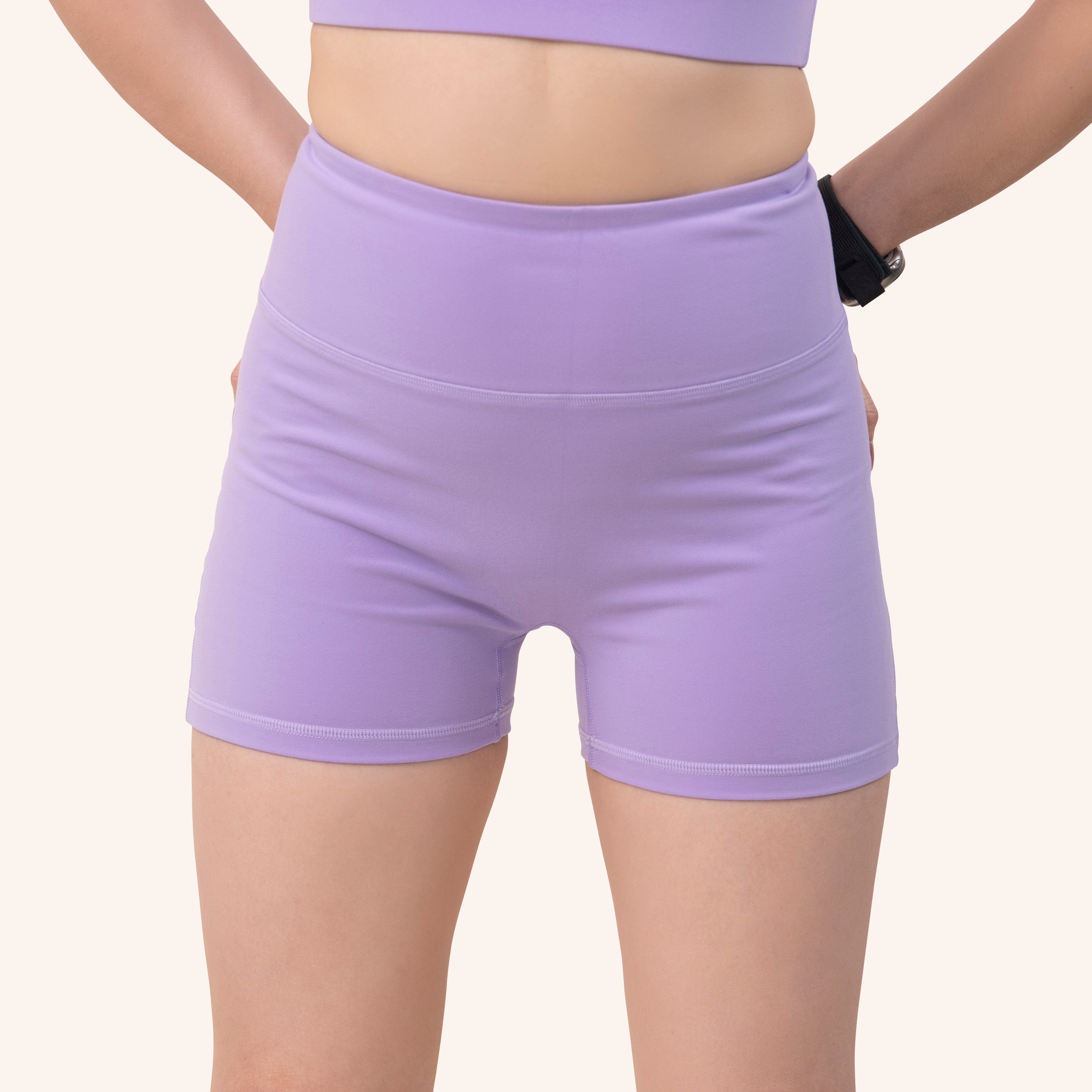 Lavender colour shorts